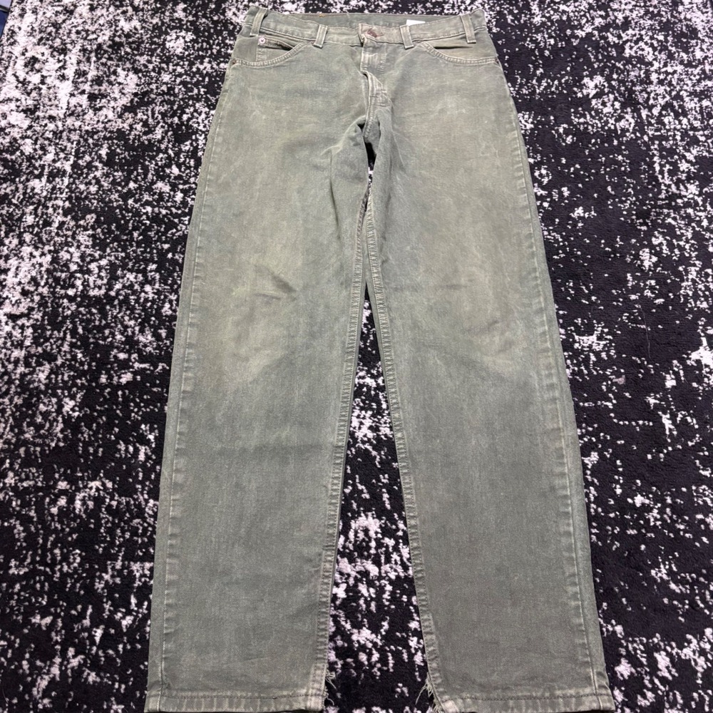 Vintage Levis 550 Relaxed Fit Tapered Leg Jeans Green Orange Tab 32x32 USA Made